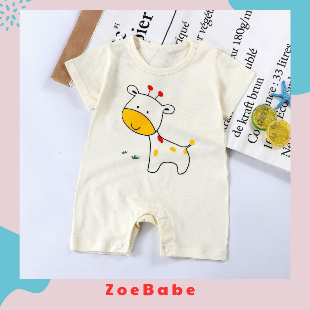 Bộ Body Đùi, Bodysuit Cho Bé Trai, Bé Gái Từ 3-10kg, Họa Tiết Đáng Yêu,Hàng Xuất Hàn Cao Cấp