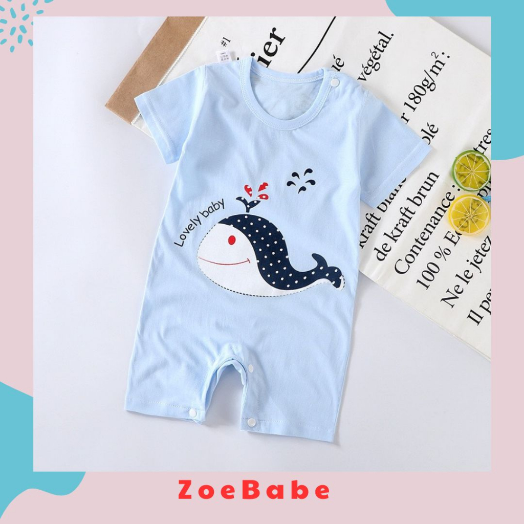 Bộ Body Đùi, Bodysuit Cho Bé Trai, Bé Gái Từ 3-10kg, Họa Tiết Đáng Yêu,Hàng Xuất Hàn Cao Cấp