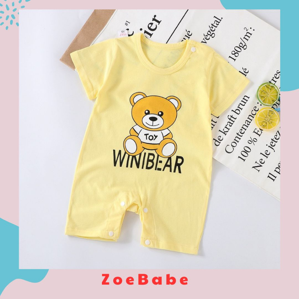 Bộ Body Đùi, Bodysuit Cho Bé Trai, Bé Gái Từ 3-10kg, Họa Tiết Đáng Yêu,Hàng Xuất Hàn Cao Cấp