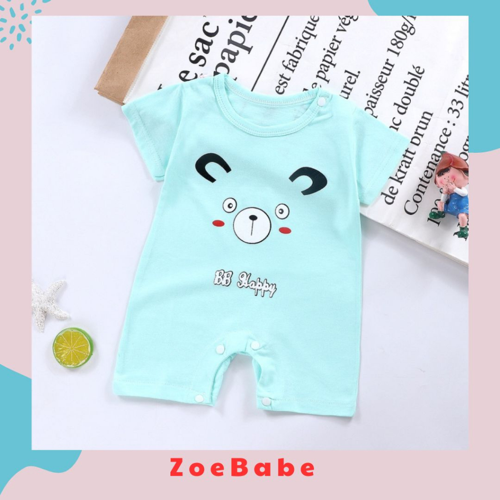 Bộ Body Đùi, Bodysuit Cho Bé Trai, Bé Gái Từ 3-10kg, Họa Tiết Đáng Yêu,Hàng Xuất Hàn Cao Cấp