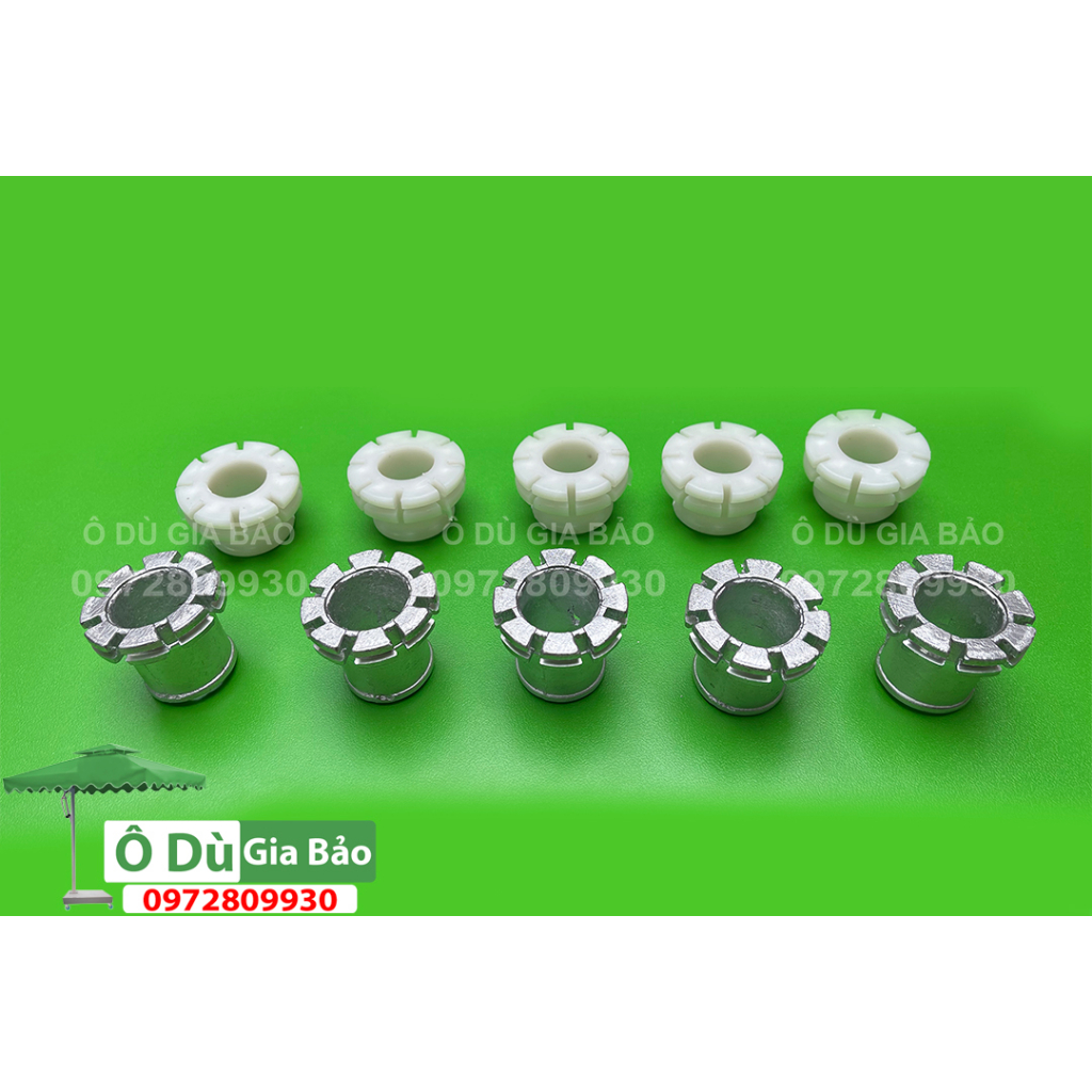 Phụ Kiện Ô Dù- Hoa Ô Chính Tâm Tròn 12nan 10nan 8nan- Các Loại Chất Nhôm Đúc