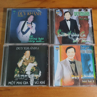 Bộ 4 cd nhạc vàng huyền thoại duy khánh - phôi phono bìa màu