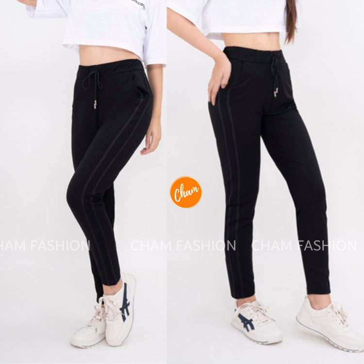 Quần  Jogger nữ  thể thao  Cham Cạp Cao, Dây Rút