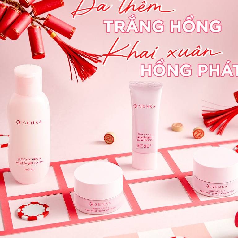 Combo bộ 3 Senka dưỡng da trắng mịn đều màu - Doris beauty