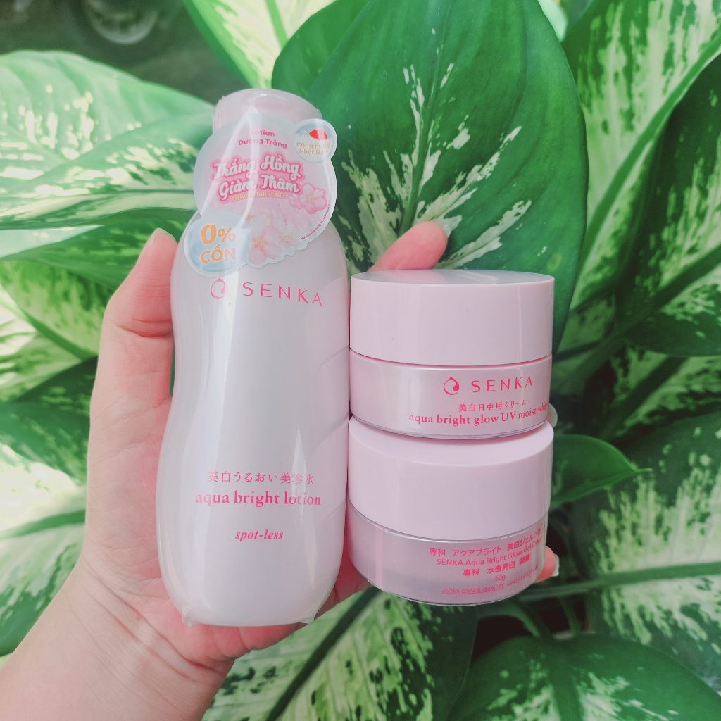 Combo bộ 3 Senka dưỡng da trắng mịn đều màu - Doris beauty