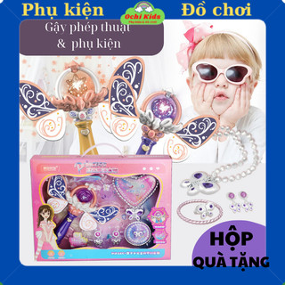 Bộ gậy thần và phụ kiện phép thuật thuỷ thủ mặt trăng, gậy phép thuật phát sáng kèm nhạc