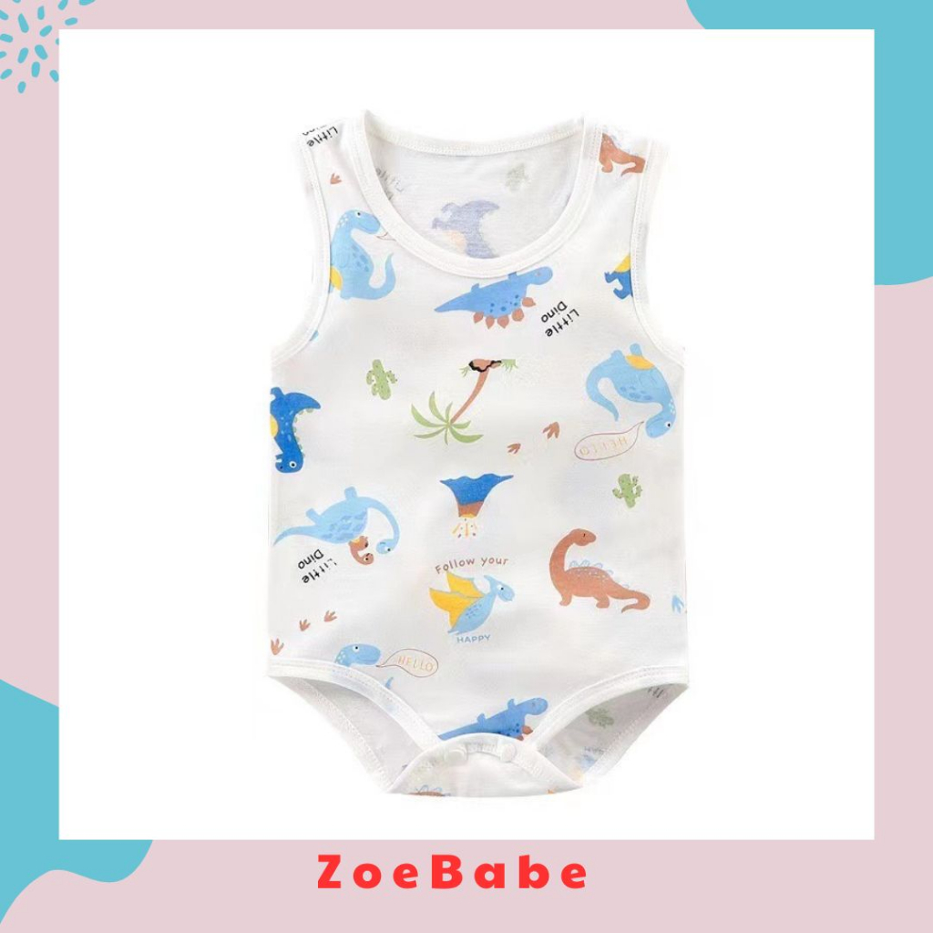 Body Chip, Bodysuit Ba Lỗ  Cho Bé Trai Bé Gái 100% Cotton Thoáng Mát Mùa Hè, Hàng Quảng Châu Cao Cấp
