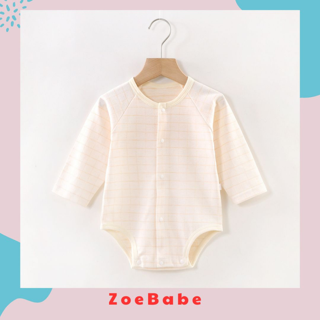 Body chip dài tay cho bé trai, bé gái, 100% cotton, hàng xuất khẩu cao cấp