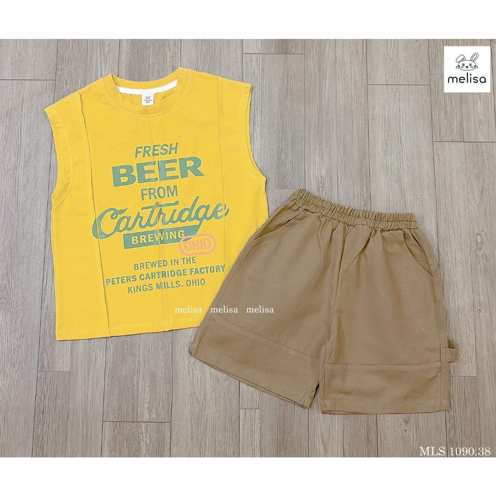 Bộ 3 lỗ vàng beer bé trai