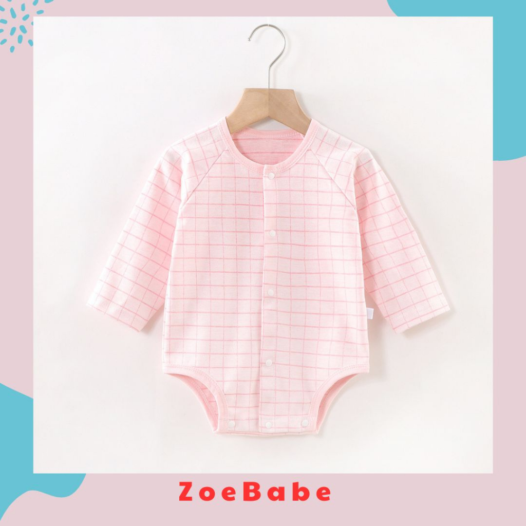 Body chip dài tay cho bé trai, bé gái, 100% cotton, hàng xuất khẩu cao cấp