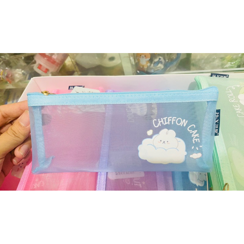 Túi/bóp đựng bút viết, đồ dùng cá nhân dạng lưới 1 ngăn