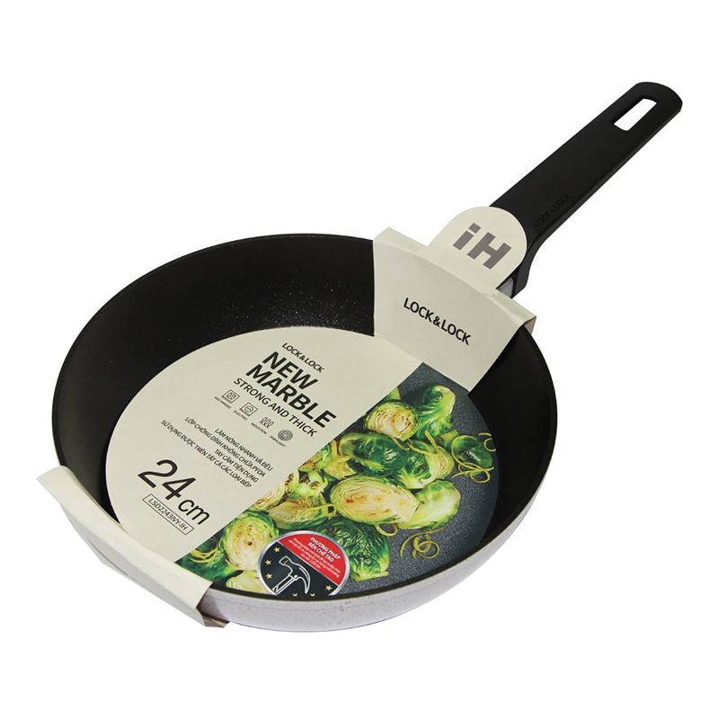 Chảo Chống Dính LocknLock LSD2243 màu trắng ngà và xám  - Hàng chính hãng