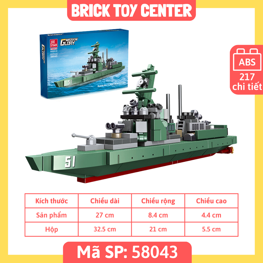 Đồ chơi mô hình lắp ráp tàu chiến hải quân