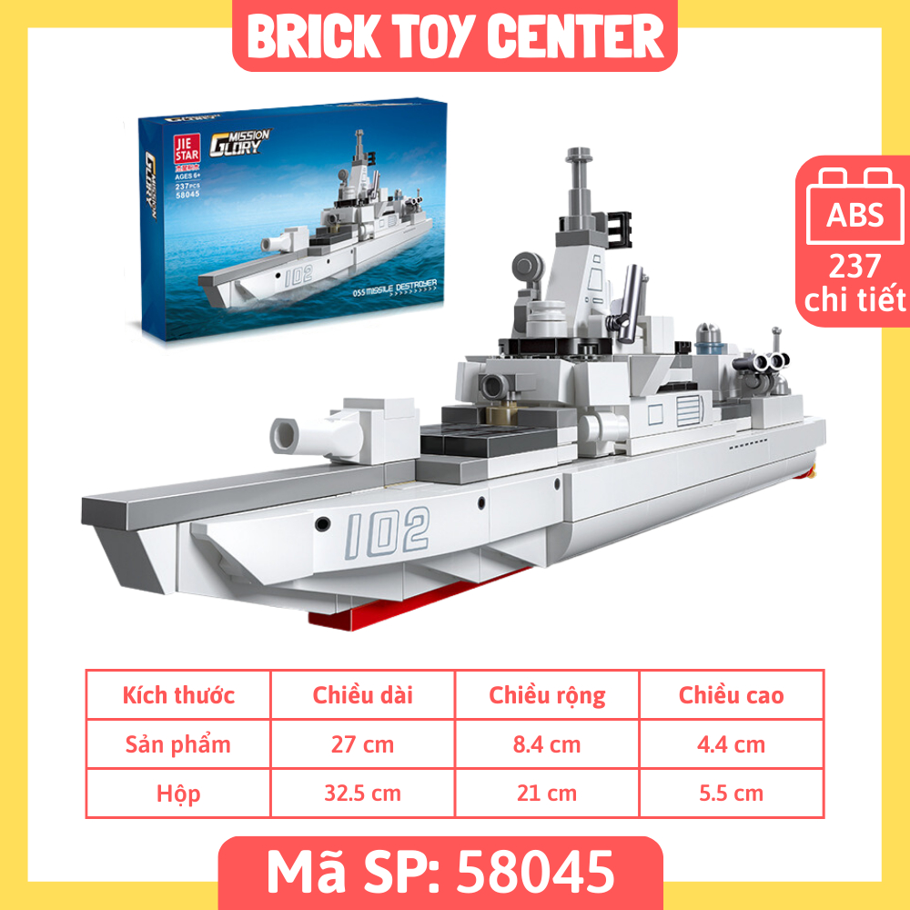 Đồ chơi mô hình lắp ráp tàu chiến hải quân