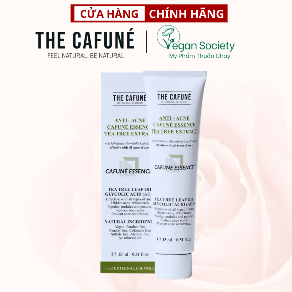 Gel Giảm Mụn Và Thâm Cafuné Essence 15gram Vegan Society