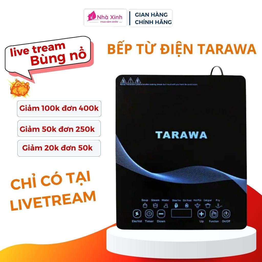 Bếp từ đơn TARAWA, bếp điện công suất 2000W cao cấp mặt kính chịu lực tích hợp nhiều chế độ, màn hình cảm ứng vân tay