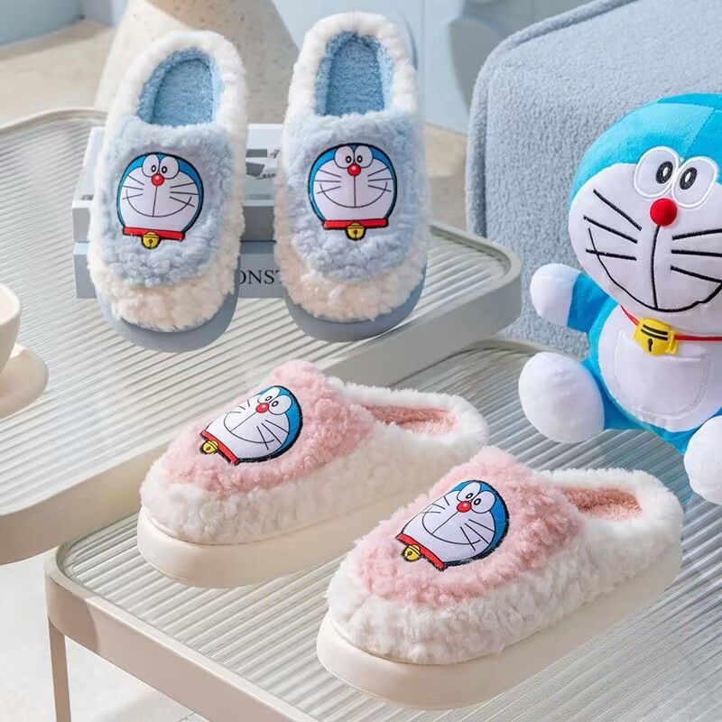 (Hàng sẵn) Dép Bông Đi Trong Nhà Mùa Thu Đông Hình Doraemon Hot Trend 2023 M01