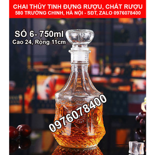 [ THANH LÝ DỌN KHO ] Vỏ Chai Thủy Tinh Đựng Rượu 750ml, Bình Ngâm Rượu Sang Trọng, CTT-06