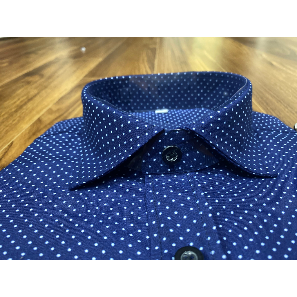 Áo Sơ Mi Nam DÀI TAY XANH CHẤM BI , CHẤT MÁT MỊN , HÀNG LẺ SIZE XẢ NÊN SỐ LƯỢNG CÓ HẠN