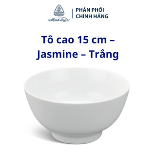 Tô cao 15 cm jasmine trắng - gốm sứ cao cấp minh long i