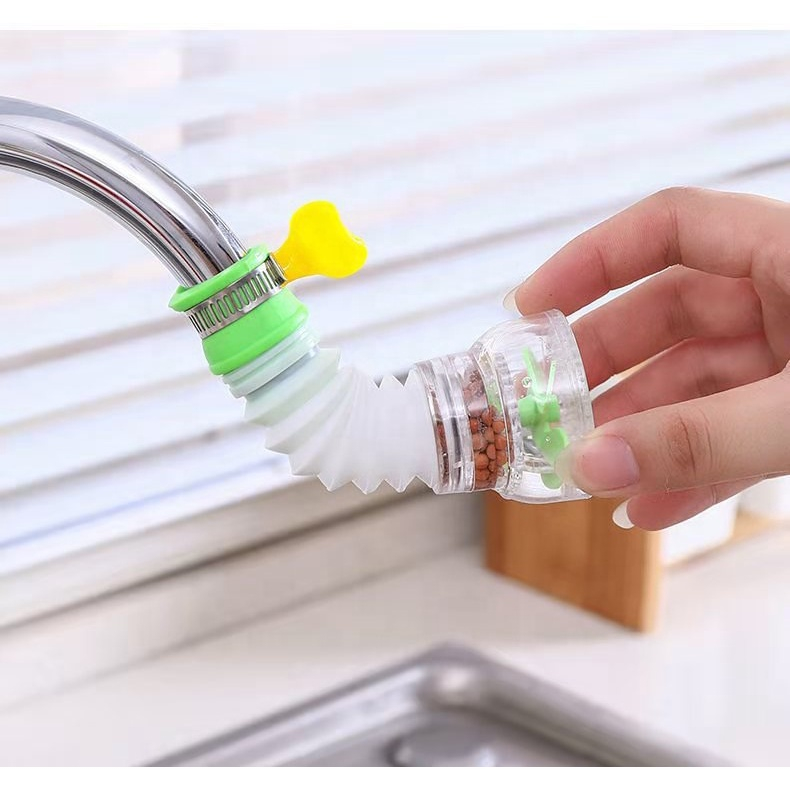 Đầu vòi tăng áp lọc nước xoay 360 độ co giãn có cánh quạt siêu mạnh QM.PK085