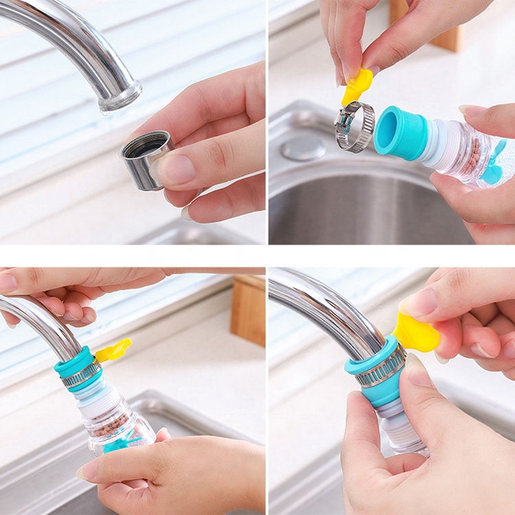 Đầu vòi tăng áp lọc nước xoay 360 độ co giãn có cánh quạt siêu mạnh QM.PK085