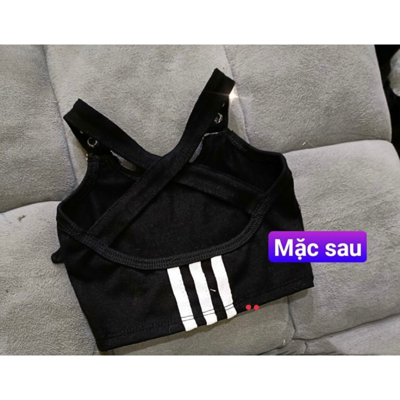 Áo lẻ chéo lưng đóng nút cho bé gái 7-41kg