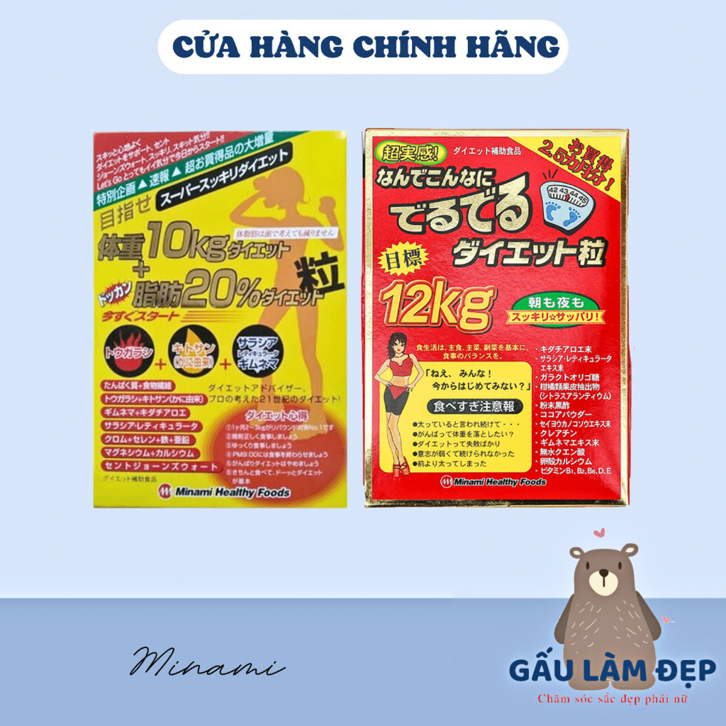 Bộ Đôi Viên Uống Hỗ Trợ Giảm Cân Minami Nhật Bản Lẻ 1 gói