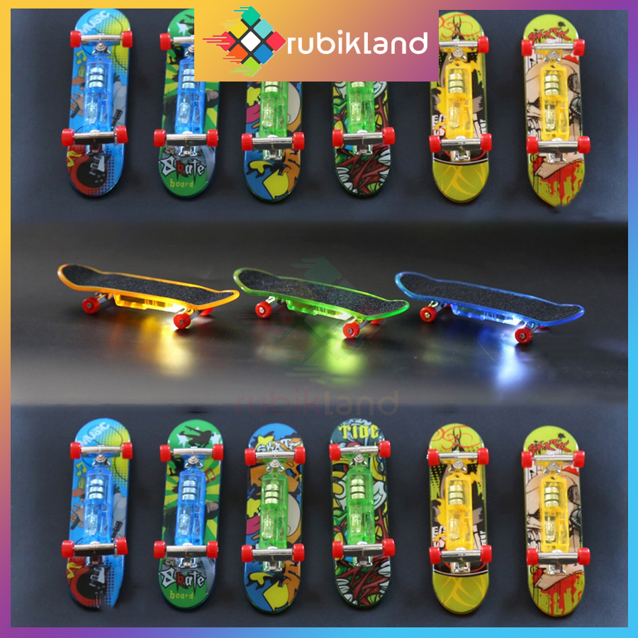 Ván Trượt Ngón Tay Mini Có Đèn Finger Skateboard Đồ Chơi Trẻ Em Giải Trí Xả Stress - Little Kobo