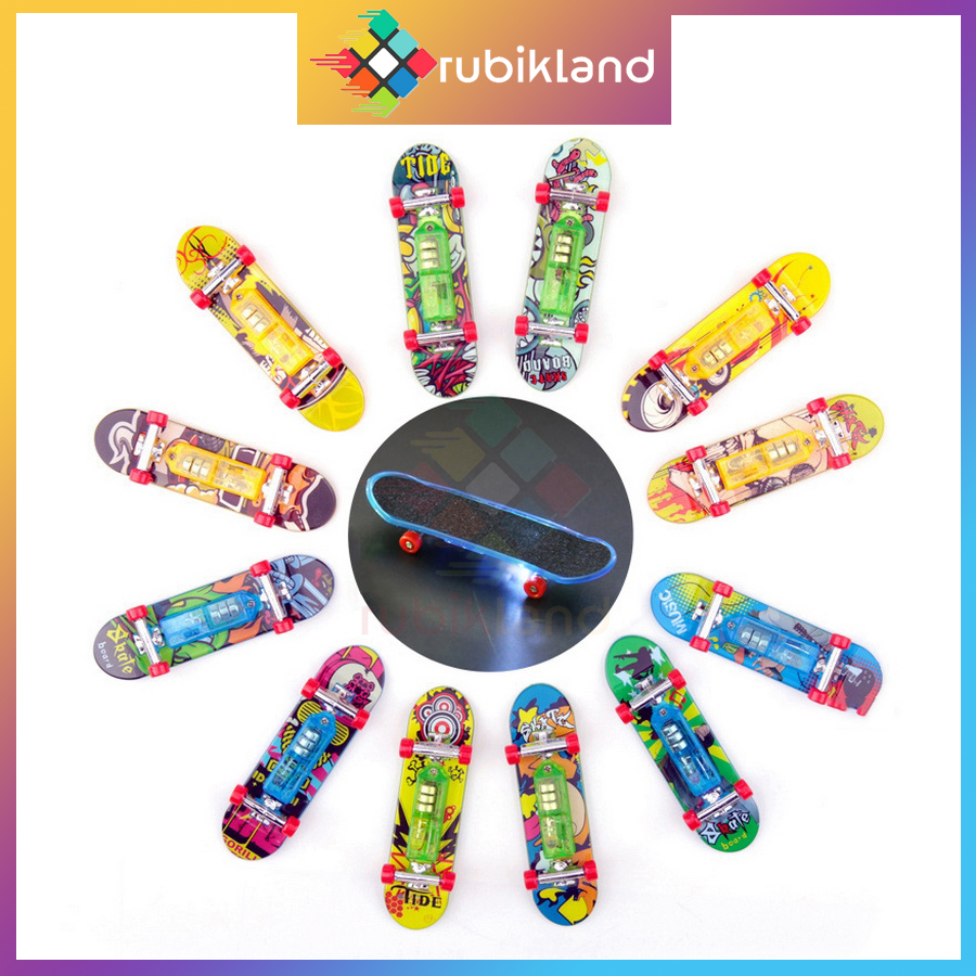 Ván Trượt Ngón Tay Mini Có Đèn Finger Skateboard Đồ Chơi Trẻ Em Giải Trí Xả Stress - Little Kobo