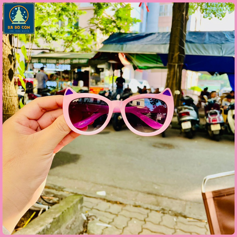 Kính râm trẻ em GEORGE size 4-7 tuổi gọng màu hồng, chống UV đeo cực đẹp, đầy đủ tem tag chuẩn Auth