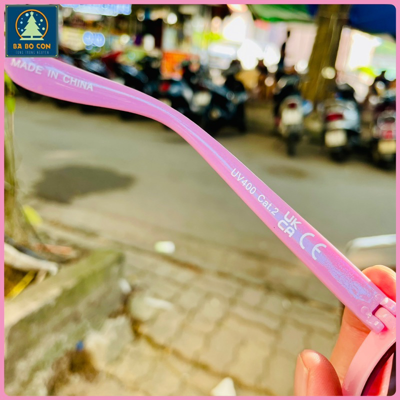 Kính râm trẻ em GEORGE size 4-7 tuổi gọng màu hồng, chống UV đeo cực đẹp, đầy đủ tem tag chuẩn Auth