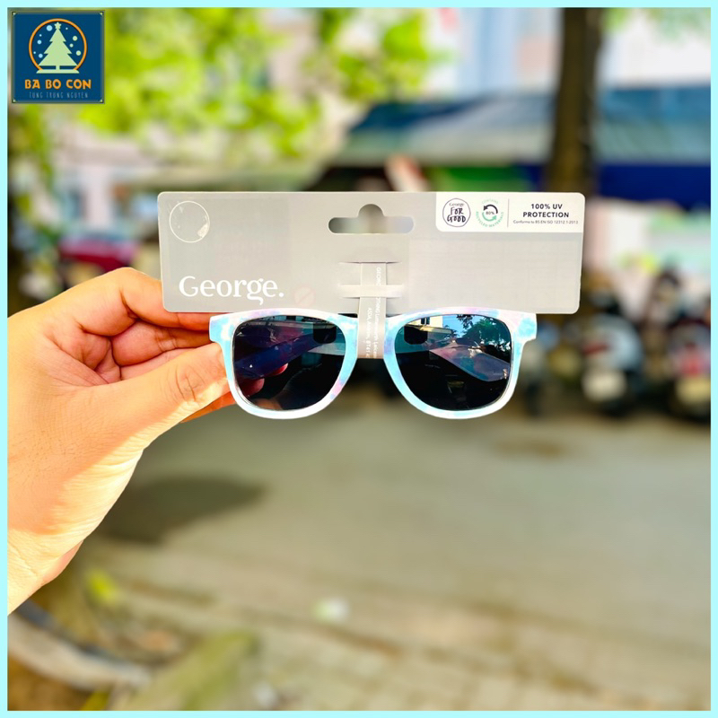 Kính râm trẻ em GEORGE size 3-5 tuổi gọng tuyệt đẹp, chống UV đeo cực đẹp, đầy đủ tem tag chuẩn Auth