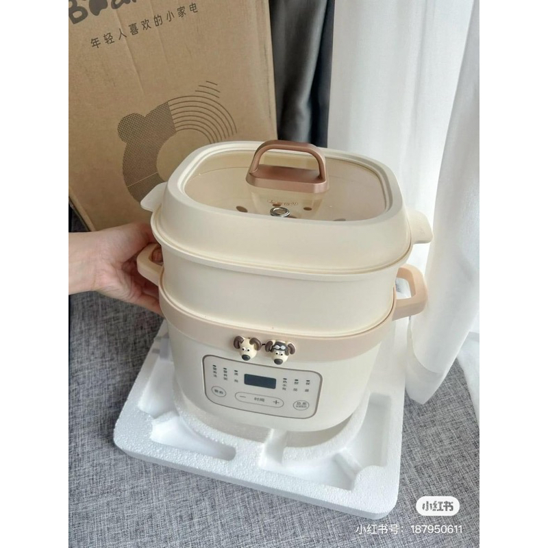 Nồi nấu cháo chậm Bear 1,6L hầm đa năng chính hãng