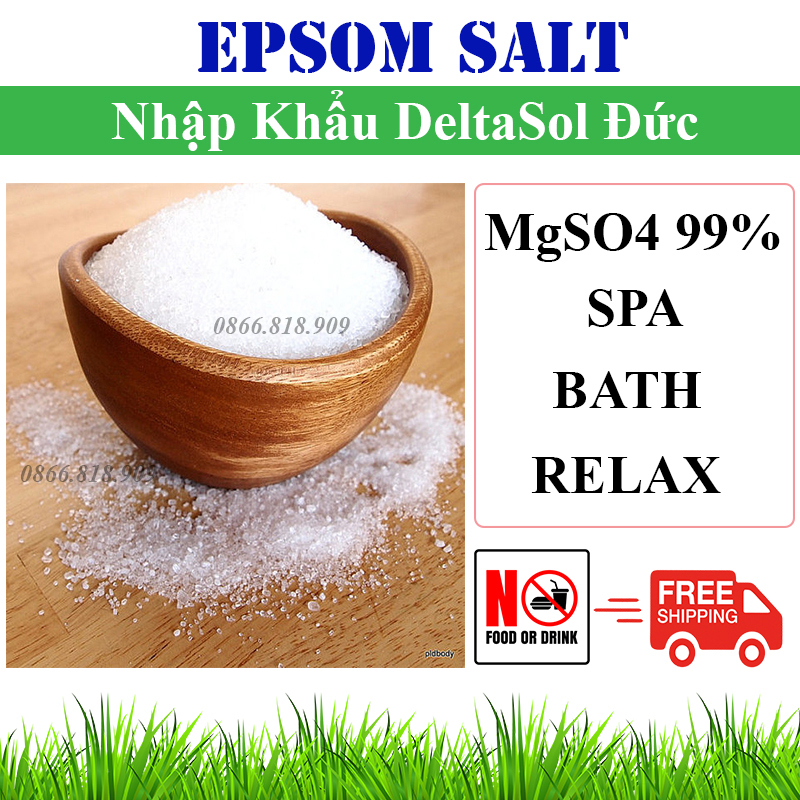 2 Kg Muối Epsom Đức MgSO4 99% Spa - Tắm - Tẩy Tế Bào