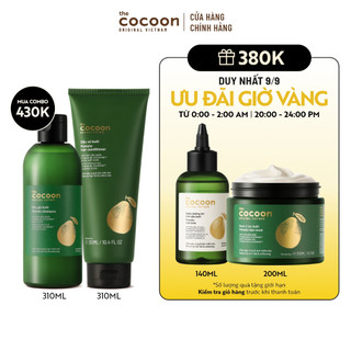 Combo flashsale dầu gội bưởi 310ml + dầu xả bưởi 310ml tặng nước dưỡng tóc tinh dầu bưởi 140ml + ủ tóc bưởi 200ml