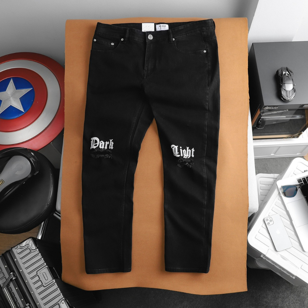 BIGSIZE - Quần jean dài BB - Boiz form bigsize 80kg - 130kg - Mã dark night