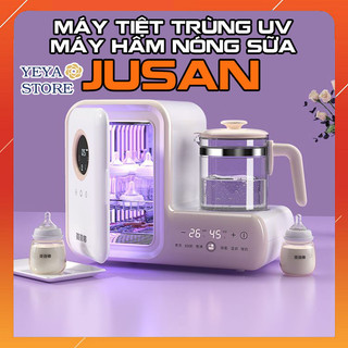 Máy hâm sữa jusan tiệt trùng bình sữa bằng tia uvc tích hợp đun nước pha sữa siêu tốc và sấy khô tặng kèm ấm đun nước