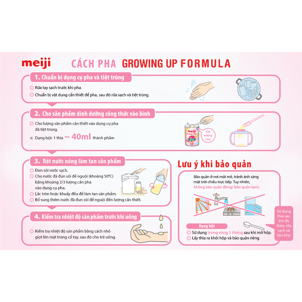 Sữa dạng bột Meiji Growing Up Formula - Nhập khẩu chính hãng (800g)