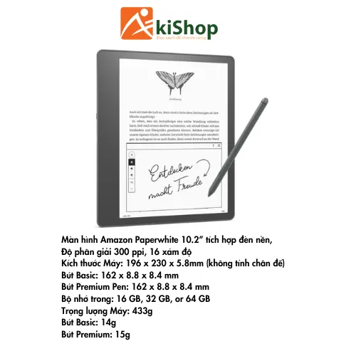 Máy đọc sách Kindle Scribe kèm bút Premium