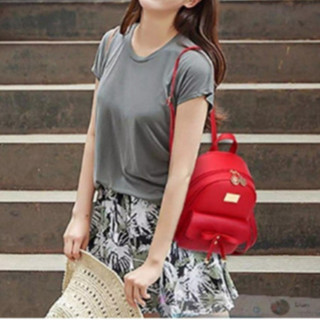 Balo con cóc + túi đeo chéo 2 kiểu cho nữ bé gái, chất da mềm đính đinh thời trang SL