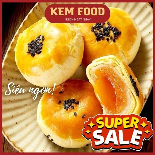 Bánh Trứng Chảy Ngàn Lớp nhân trứng muối tan chảy SIÊU NGON - KEMFOOD