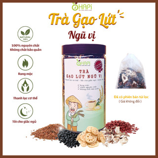  Trà gạo lứt giảm cân lợi sữa thanh nhiệt cơ thể Trà gạo lức ngũ vị OHAPI hũ 500gr 