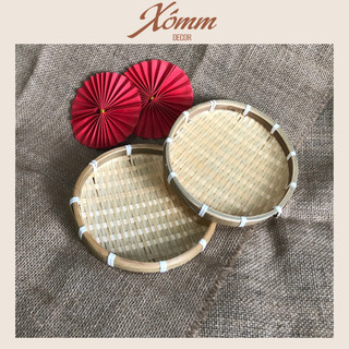 Mẹt tre size nhỏ 16-20cm, đĩa tre đựng đồ ăn, decor trang trí nhà hàng, chụp hình