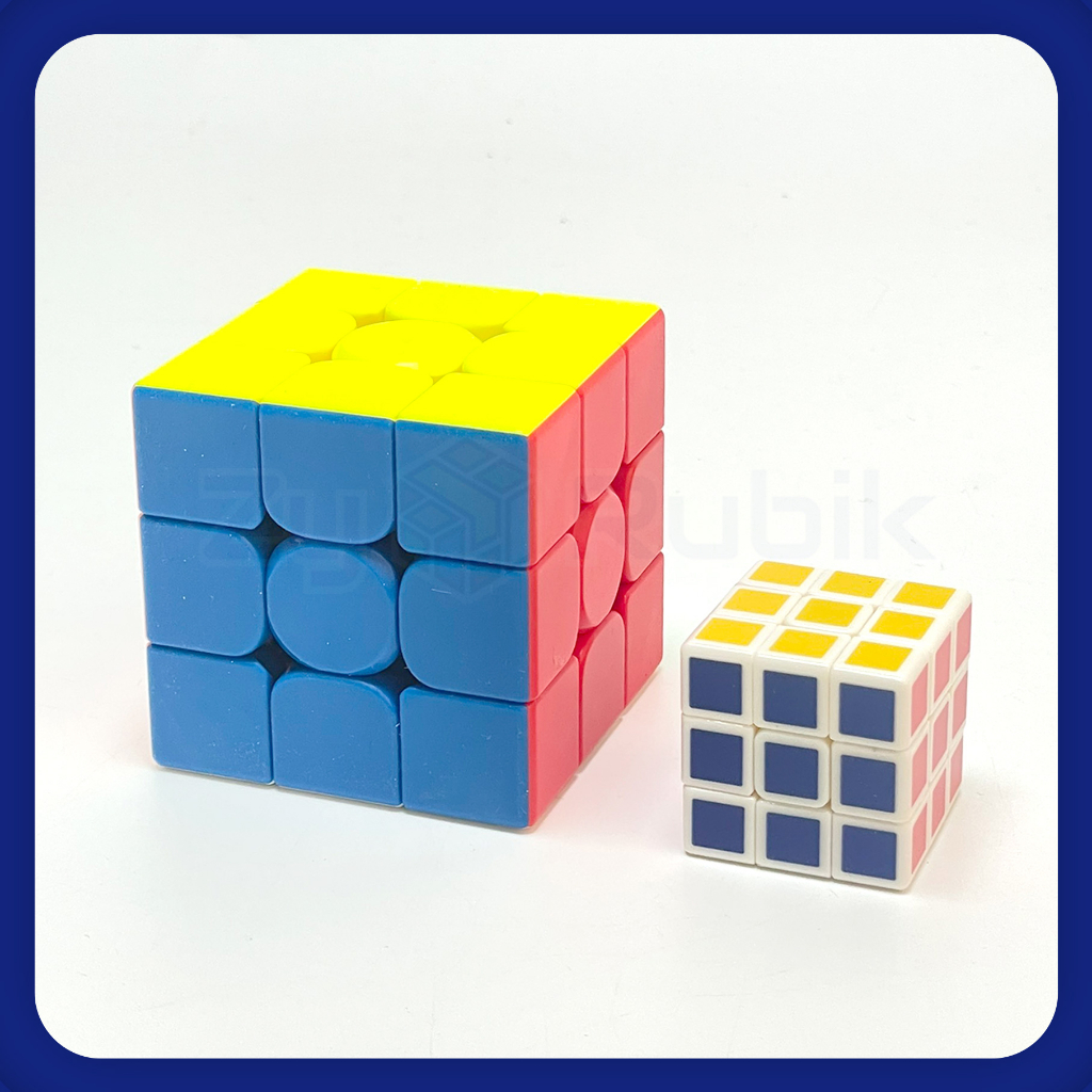 Rubik 3x3 Qiyi mini 3cm Stickerless không viền - ZyO Rubik