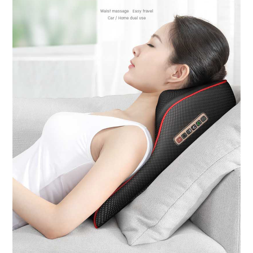 Gối Massage Cổ Vai Gáy Hồng Ngoại Đa Năng ACK 20 Bi Cao Cấp, Bảo Hành Chính Hãng 12 Tháng