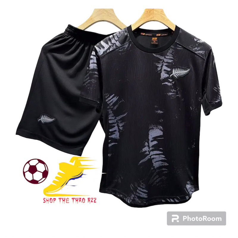 Bộ đồ đá bóng , quần áo đá banh tuyển New Zealand vải mè cao cấp không nhăn xù