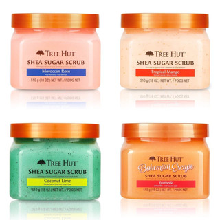 Sữa tắm tẩy tế bào chết Tree Hut Shea Sugar Scrub 510g-Tropical Mango/Bohemian Escape/Coconut Lime/Moroccan Rose (Mỹ)