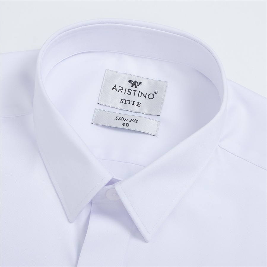 Áo sơ mi nam dài tay ARISTINO Slim Fit ôm nhẹ vừa vặn, màu trắng đơn giản nhưng tinh tế, ấn tượng  - ALSR27