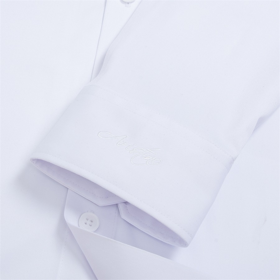 Áo sơ mi nam dài tay ARISTINO Slim Fit ôm nhẹ vừa vặn, màu trắng đơn giản nhưng tinh tế, ấn tượng  - ALSR27
